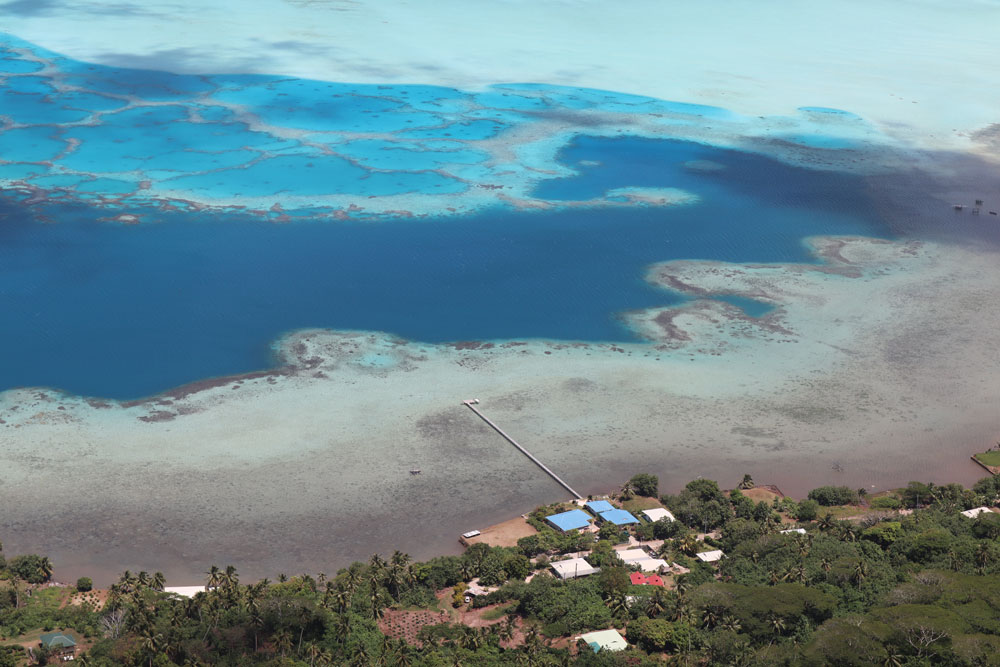 Pension tautiare village pontoon a d lagoon Maupiti French Polynesia