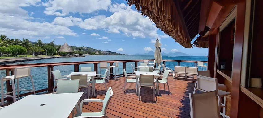Restaurant in Papeete waterfront Tahiti - French Polynesia