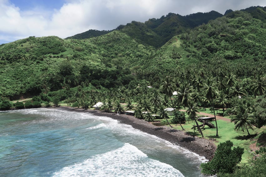 Road trip Hiva Oa Marquesas Islands French Polynesia Motuua Bay