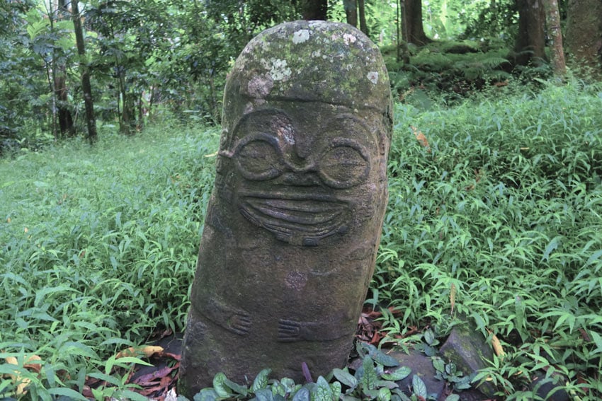 Smiling Tiki Hiva Oa Marquesas Islands French Polynesia