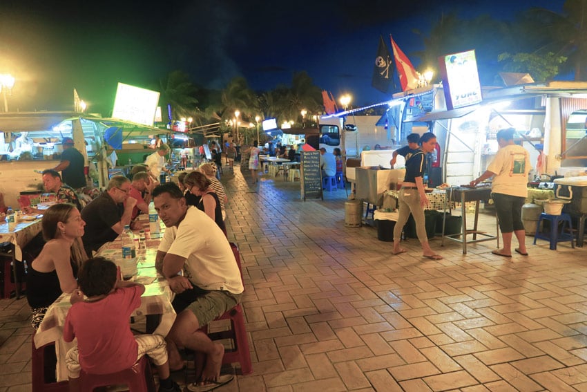 evening food market Tahiti French Polynesia