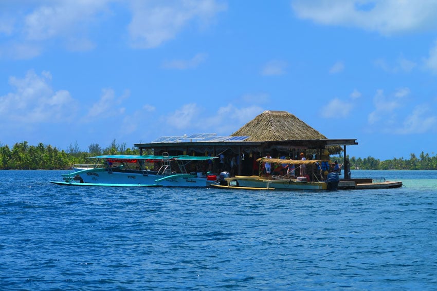 floating pearl farm in Huahine French Polynesia