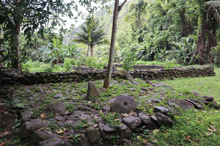 marae in Fautaua Valley Hike Tahiti French Polynesia