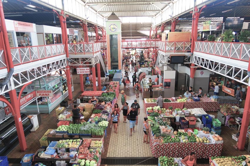 papeete central market tahiti french polynesia