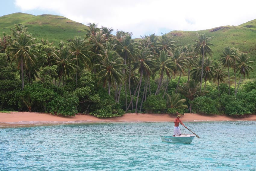 tahuata island day trip from hiva oa - marquesas island french polynesia - row boat