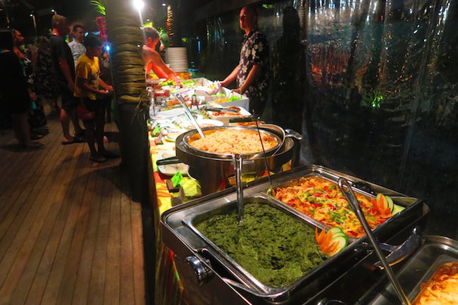 Island night Te Vara Nui Village rarotonga cook islands - buffet