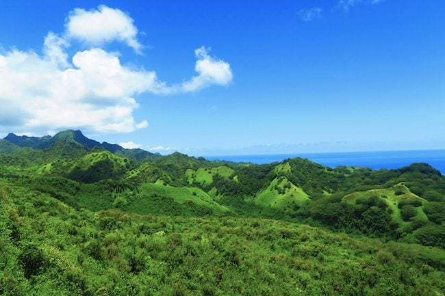 Mount Raemaru Track Rarotonga Cook Islands mountains and coast