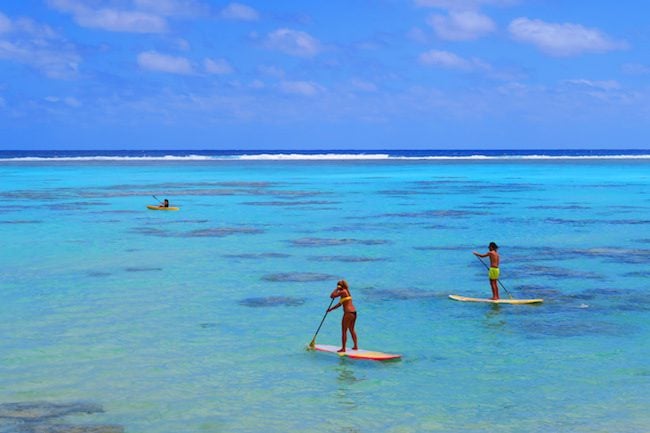 Paddleboard Muri Lagoon Rarotonga Cook Islands