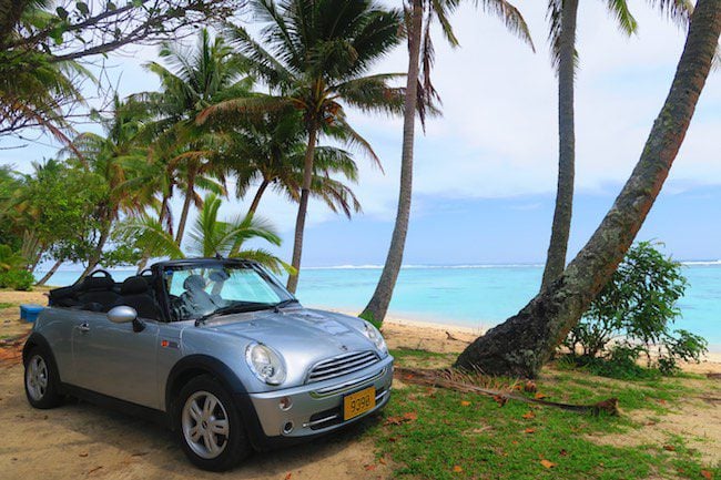 Polynesian Rentals - road trip rarotonga cook islands mini cooper