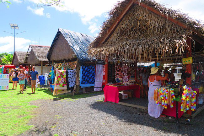 Punanga Nui Market Rarotonga Cook Islands - stalls