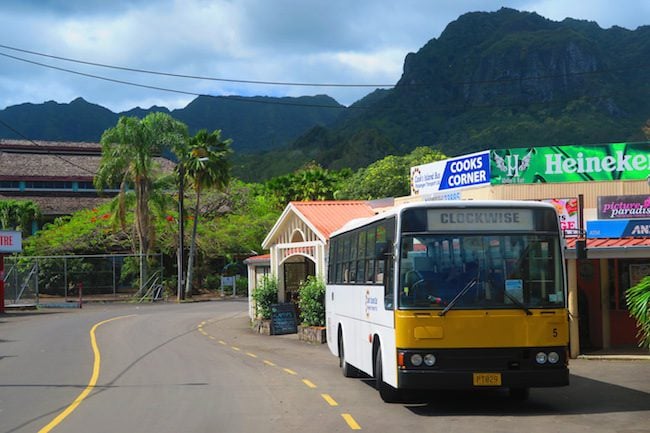 Rarotonga public bus transportation Cook Islands