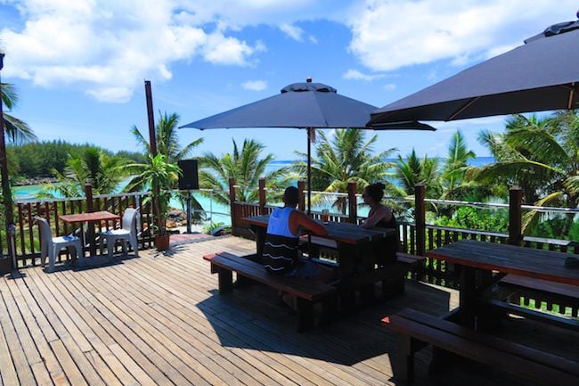 Staircase beach bar rarotonga cook islands