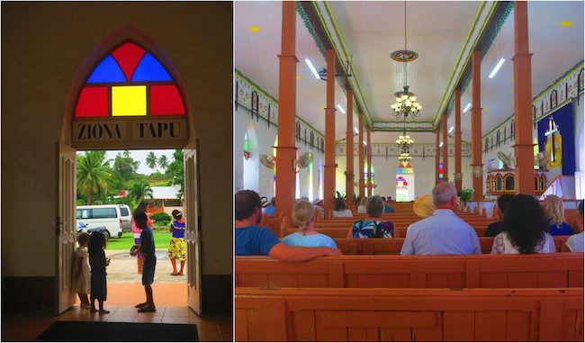 Sunday church service aitutaki cook islands