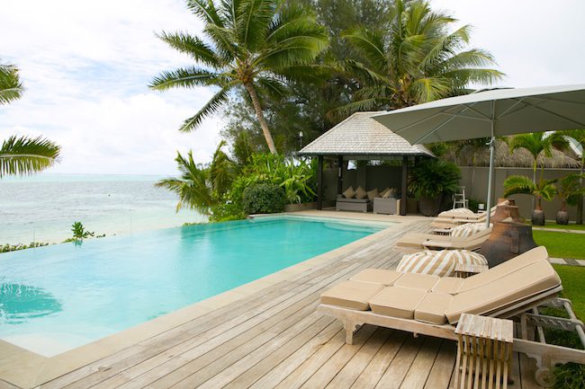 Te Vakaroa luxury villas rarotonga - lagoon pool view