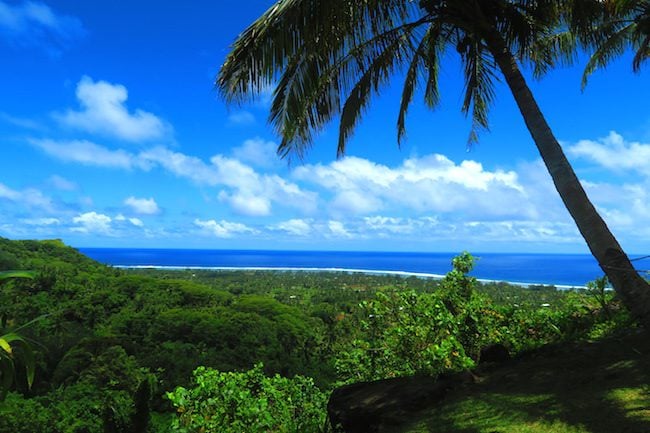 View of Rarotonga from Highland Cultural Paradise Cook Islands