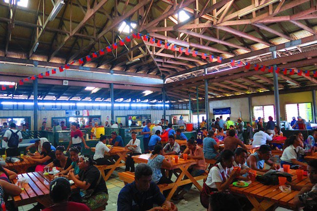 Apia flea market food court - samoa