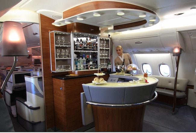 Emirates Business Class Bar