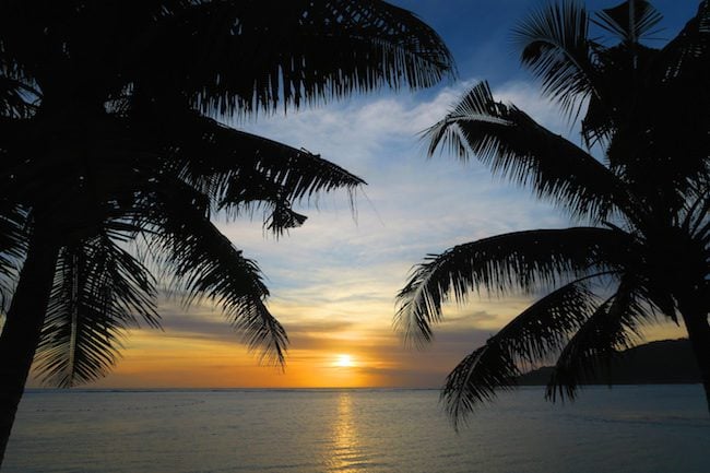 Le Valasi’s Beach Fales Samoa - sunset