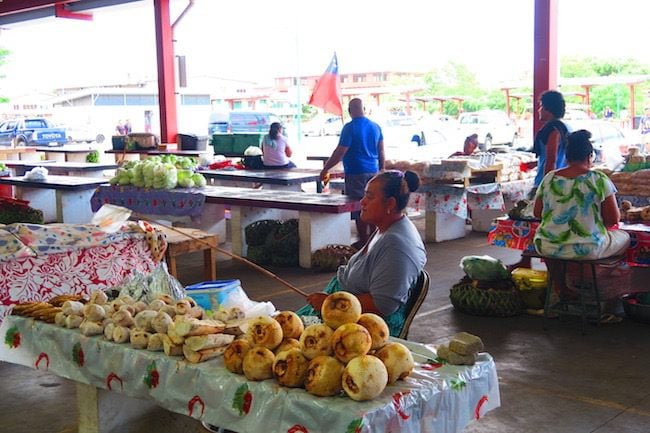 Maketi Fou Apia main market Samoa - samoan food