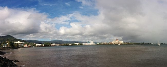 Panoramic view of Apia in Samoa