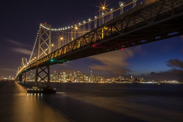 San Francisco Bay Bridge At Night - Anthony Quintano