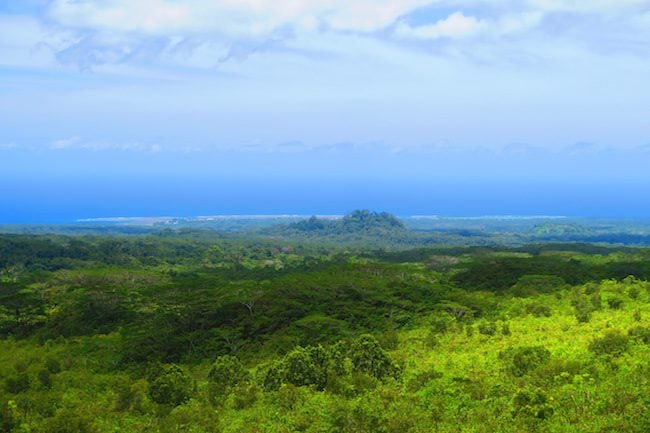 View from mount matavanu volcano savaii samoa