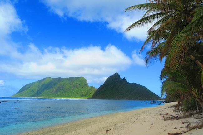 Beach in Olosega Village American Samoa