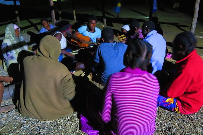 John Frum Cargo Cult in Tanna Island Vanuatu - Singing At Night