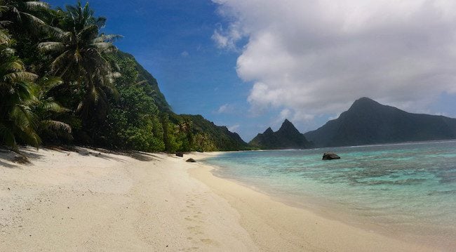 Panoramic View of Ofu Tropical Beach American Samoa