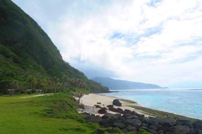 Vaoto Lodge Ofu American Samoa - view to Olosega