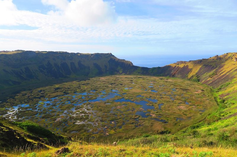 Rano Kau Volcano Crater Lake - Easter Island - Orongo