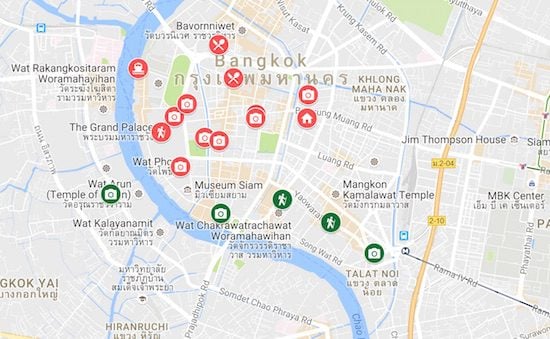 3-days-in-bangkok-itinerary-map