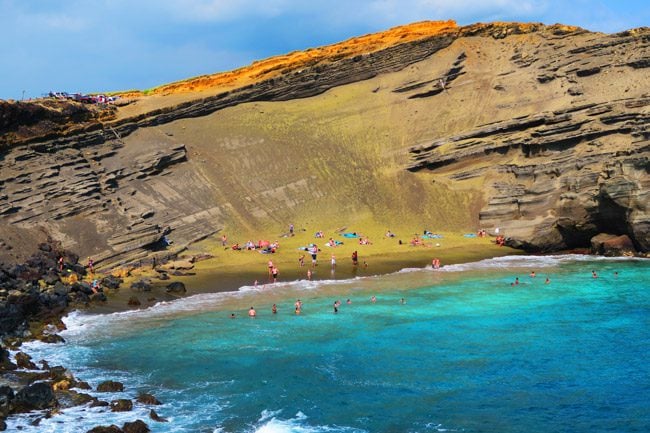 Green Sand Beach - Big Island Hawaii