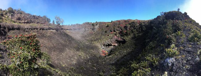 Hualalai Mountain Big Island Hawaii - panoramic view from summit