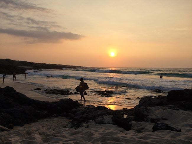 Magic Sand Beach Kona Hawaii - sunset