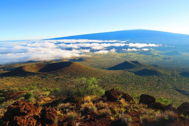 Mauna Loa and craters from Mauna Kea - Big Island Hawaii