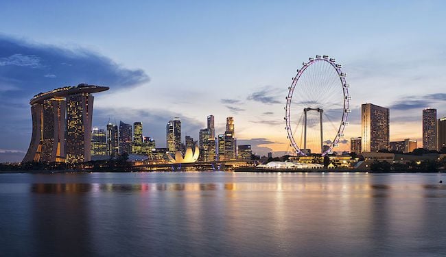 Singapore sunset view