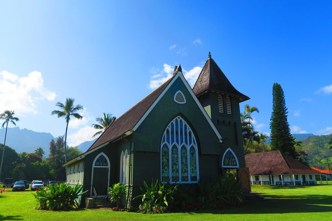 Church and mission house - Hanalei - Kauai - Hawaii
