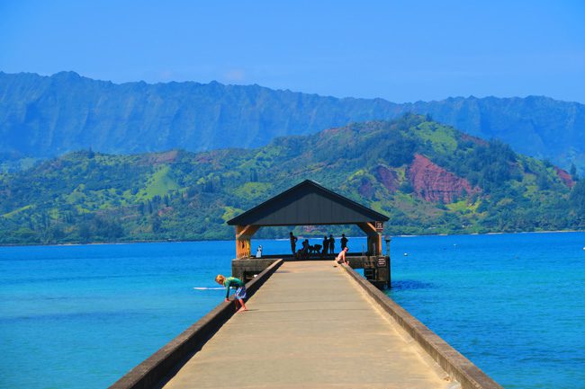 Hanalei Bay Beach - Kauai - Hawaii - Pier