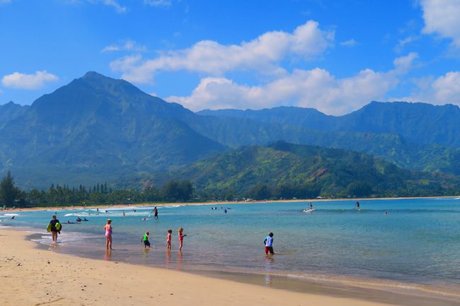 Hanalei Bay Beach - Kauai - Hawaii