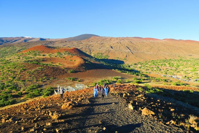 Hike to sunset hill Mauna Kea Big Island Hawaii