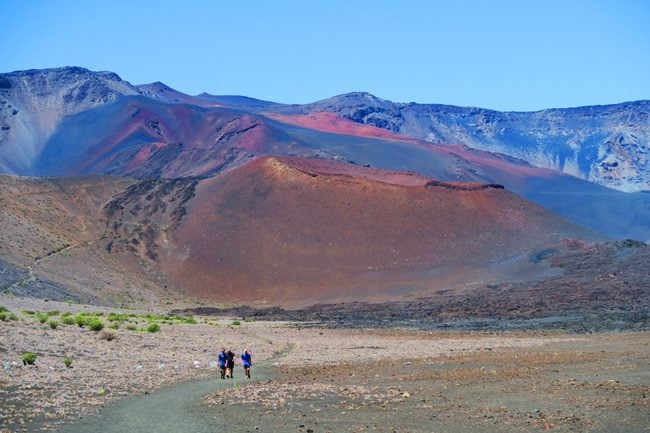 Sliding Sands Hike - Haleakala Crater - Maui Hawaii - hikers