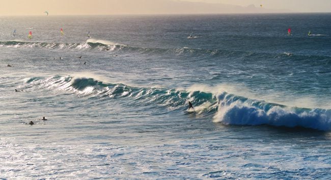 Surfer in Ho’okipa Beach - Maui Hawaii