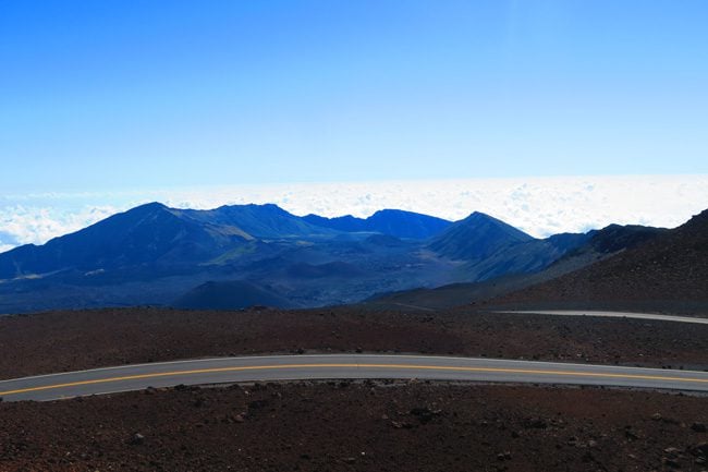 View of Haleakala Crater from summit - Maui Hawaii