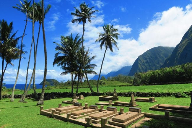 St Philomena Father Damien Church - Cemetery - Kalaupapa - Molokai - Hawaii