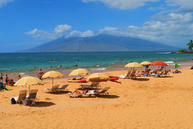 West maui from Wailea Beach - Hawaii