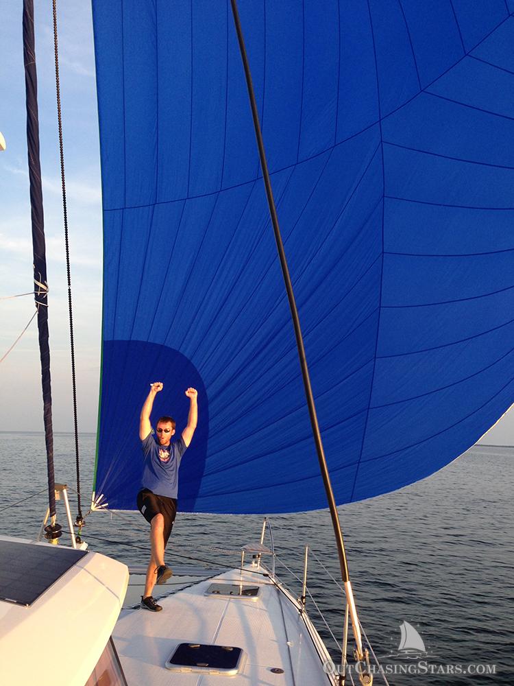 starry horizons - getting spinnaker up