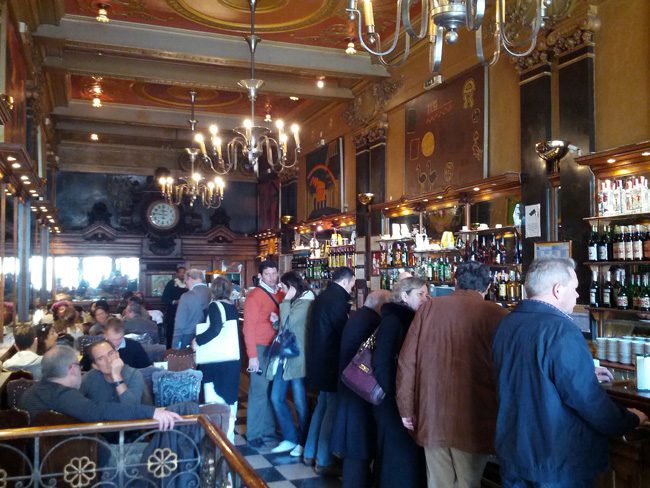 A Brasileira - historic lisbon cafe - interior -Portugal