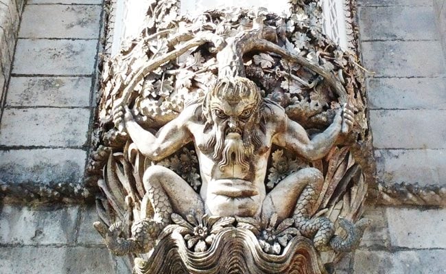 Gothic statue Sintra Palace - Portugal