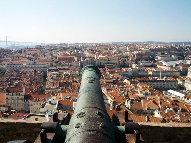 Lisbon city center from Castelo - Portugal